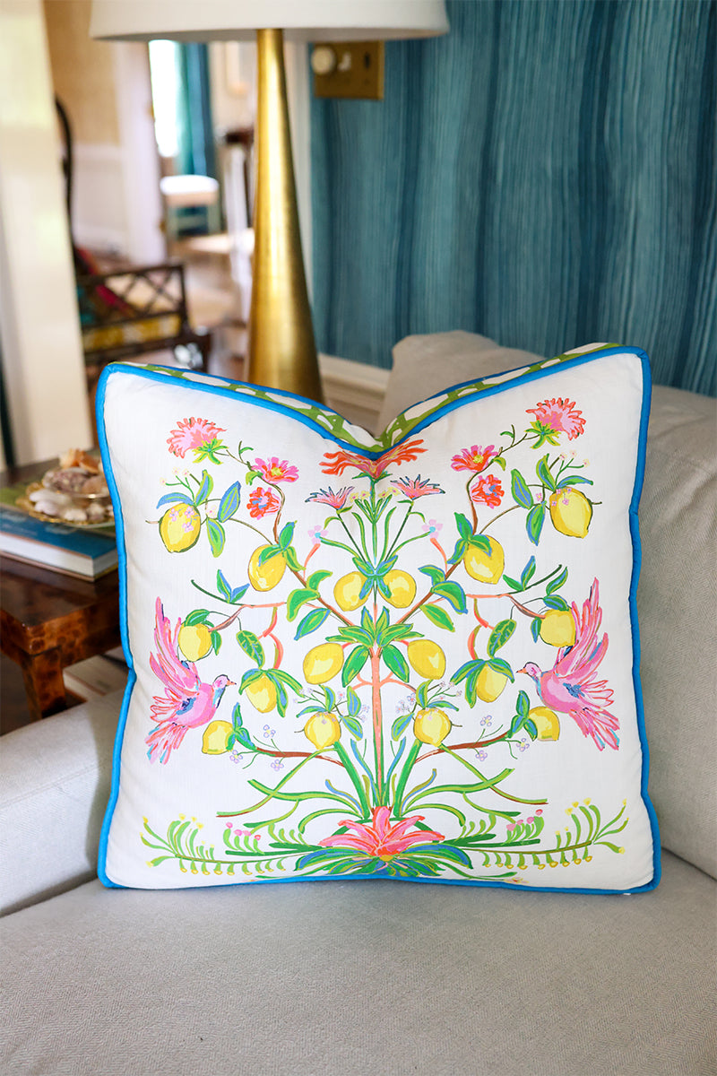 Lemon Soiree© Square Pillow