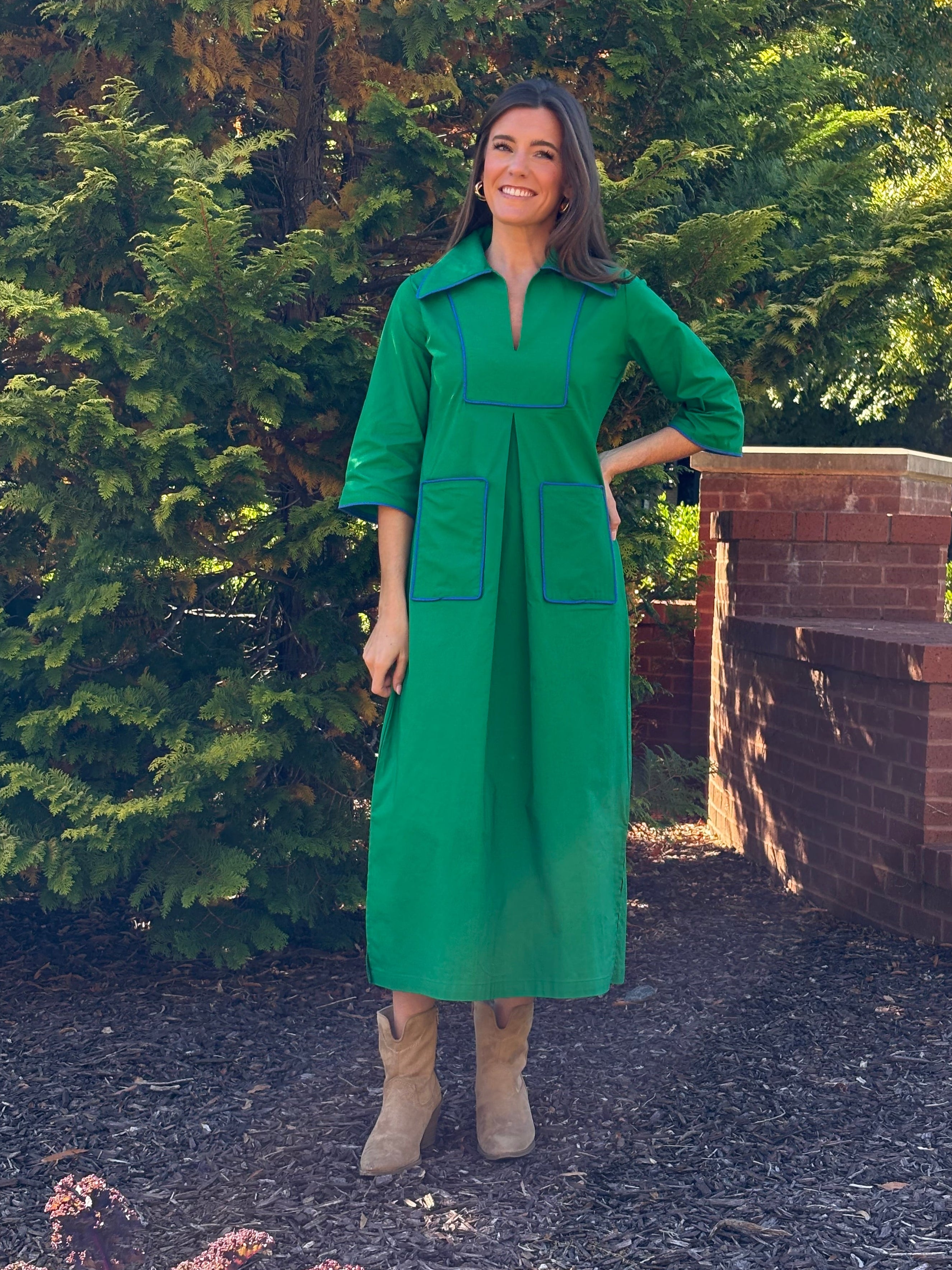 Cassidy Long Green & Blue