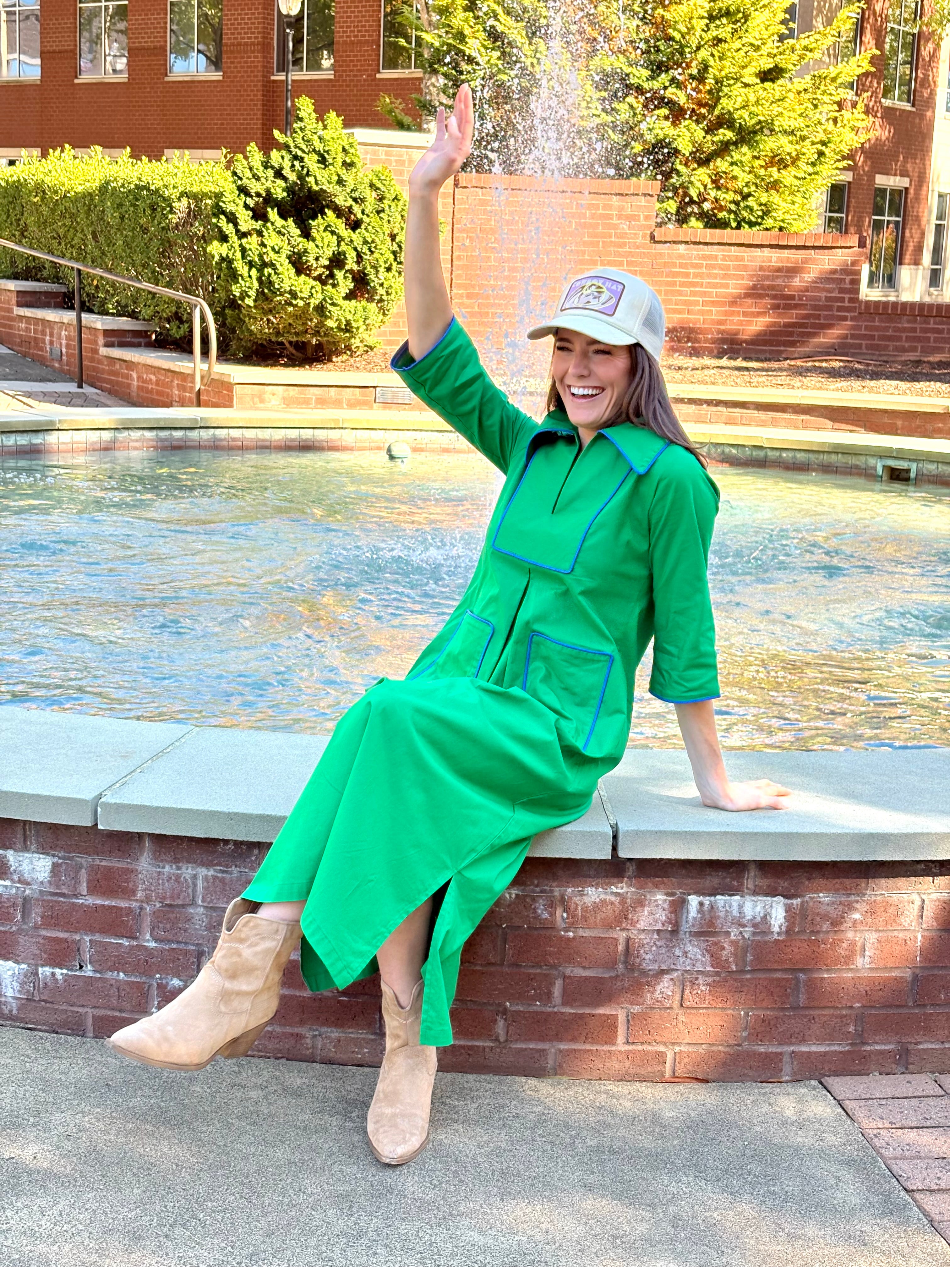 Cassidy Long Green & Blue