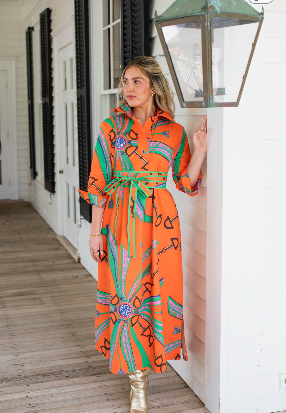Estate Orange© Shirt Dress Long