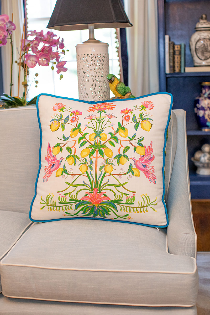 Lemon Soiree© Square Pillow