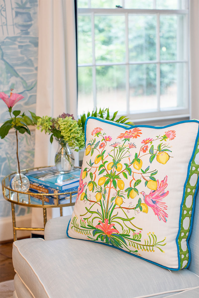 Lemon Soiree© Square Pillow