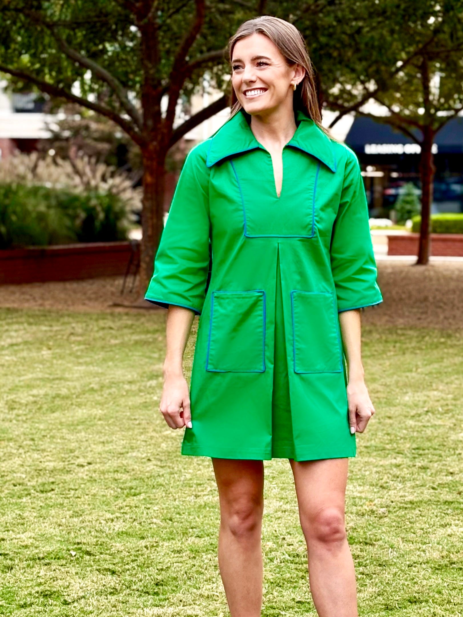 Cassidy Short Green & Blue