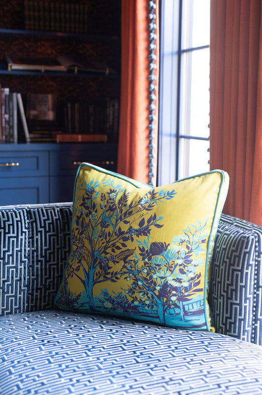 Golden Hour© 22 inch Square Pillow in Peacock SET OF 2