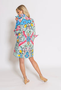 mint shirt dress All For It Green Ditsy Floral Shirt Dress, Large - The Mint Julep Boutique
