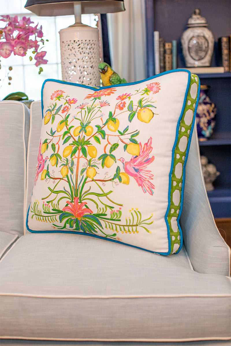 Lemon Soiree© Square Pillow